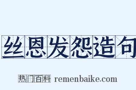 丝恩发怨造句是什么意思的图片